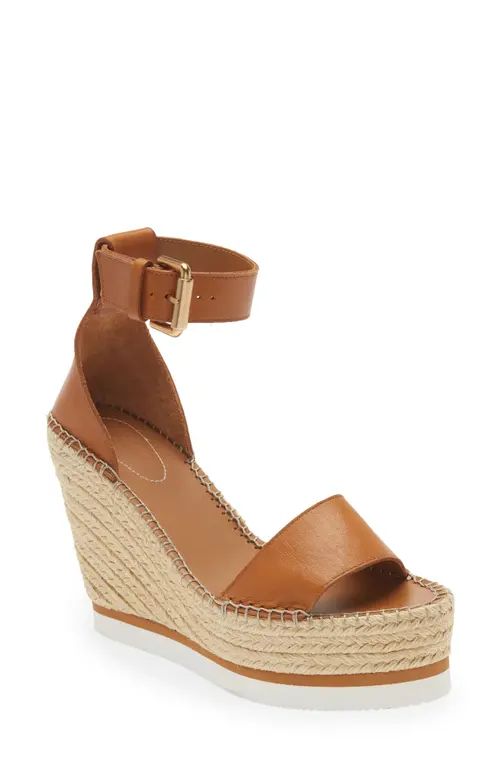 See by Chloé 'Glyn' Espadrille Wedge Sandal in Tan at Nordstrom, Size 11Us | Nordstrom