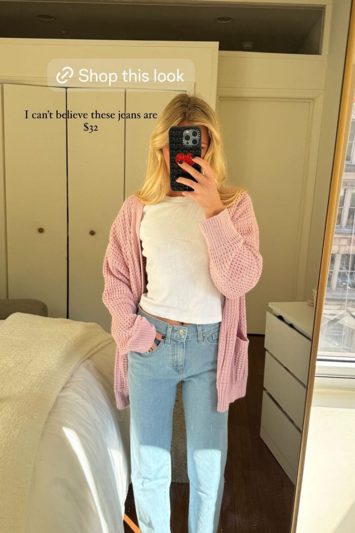 I can’t believe these jeans are $32. 

#LTKFindsUnder50 #LTKSeasonal #LTKStyleTip