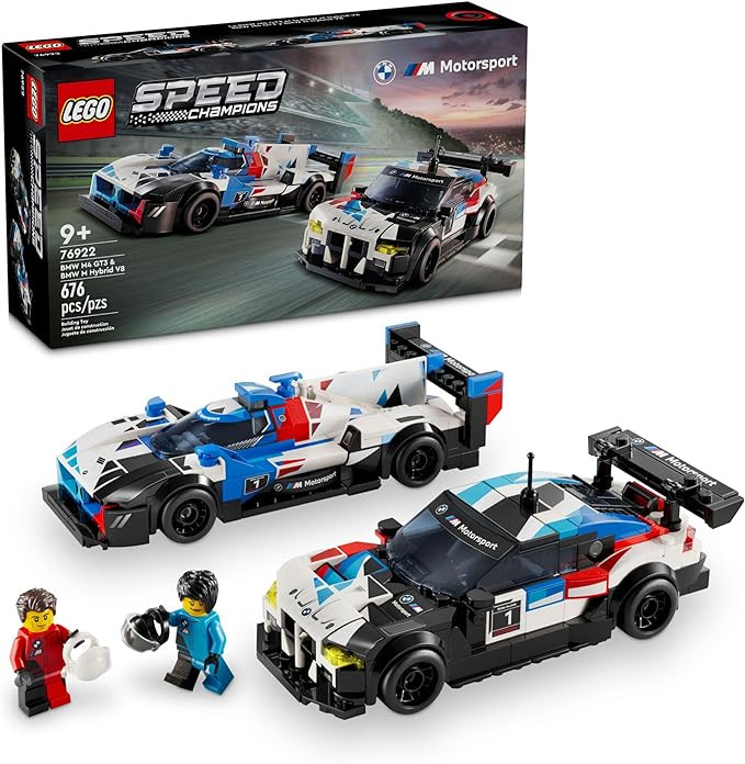 LEGO Speed Champions BMW M4 GT3 & BMW M Hybrid V8 Race Cars, BMW Toy for Kids with 2 Buildable Mo... | Amazon (US)
