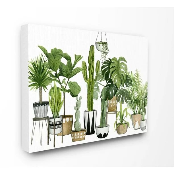 The Stupell Home Decor Collection Boho Plant Scene with Cacti and Succulents in Geometric Pots Wa... | Walmart (US)