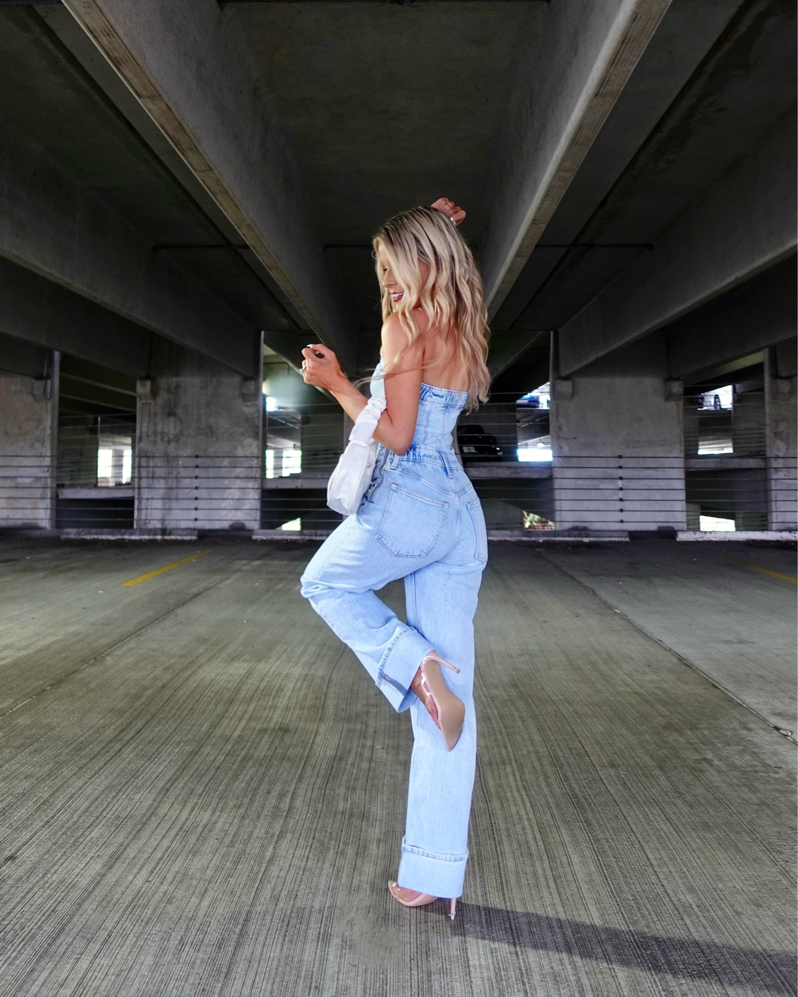 Must-Have Denim Jumpsuit ON SALE NOW 🦋This on trend denim jumpsuit is from Abercrombie! This lightwash straplesss denim jumpsuit comes in petite, regular, and tall lengths. This denim jumpsuit can be dressed up or down. I paired it with my favorite clear sandal heels for an elevated casual look. 

spring outfit, summer outfit, fall outfit, jumpsuit, denim jumpsuit, straplesss jumpsuit, spring trends, summer trends, fall trends, Abercrombie jumpsuit, petite fashion, petite jumpsuit, petite denim, spring style, summer style, romper, casual outfit, elevated casual outfit, petite outfit, Abercrombie style, jeans outfit, spring jumpsuit, petite jumpsuit, light wash denim jumpsuit, strapless top, tube top jumpsuit, Abercrombie denim jumpsuit, romper, good American jumpsuit, denim outfit, casual jumpsuit, denim trend, denim on denim, white handbag, white purse, designer look for less, Schutz heels, concert outfit, date night outfit 

#LTKFindsUnder50 #LTKSaleAlert #LTKStyleTip