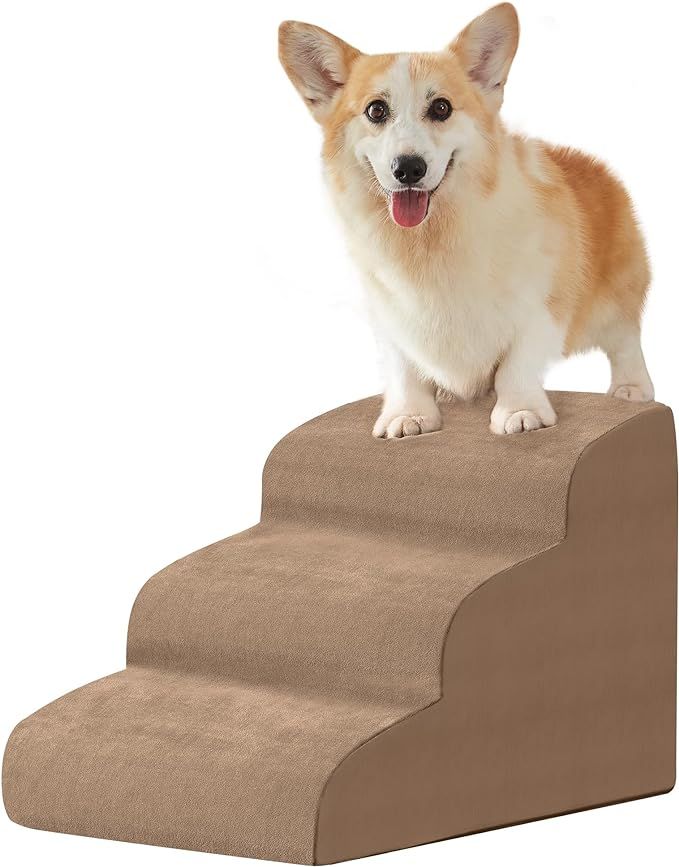 Lazyzizi 3 Steps Foam Dog Ramps, Dog and Cats Steps, Small Pets Stairs with Washable Cover, Non-S... | Amazon (US)
