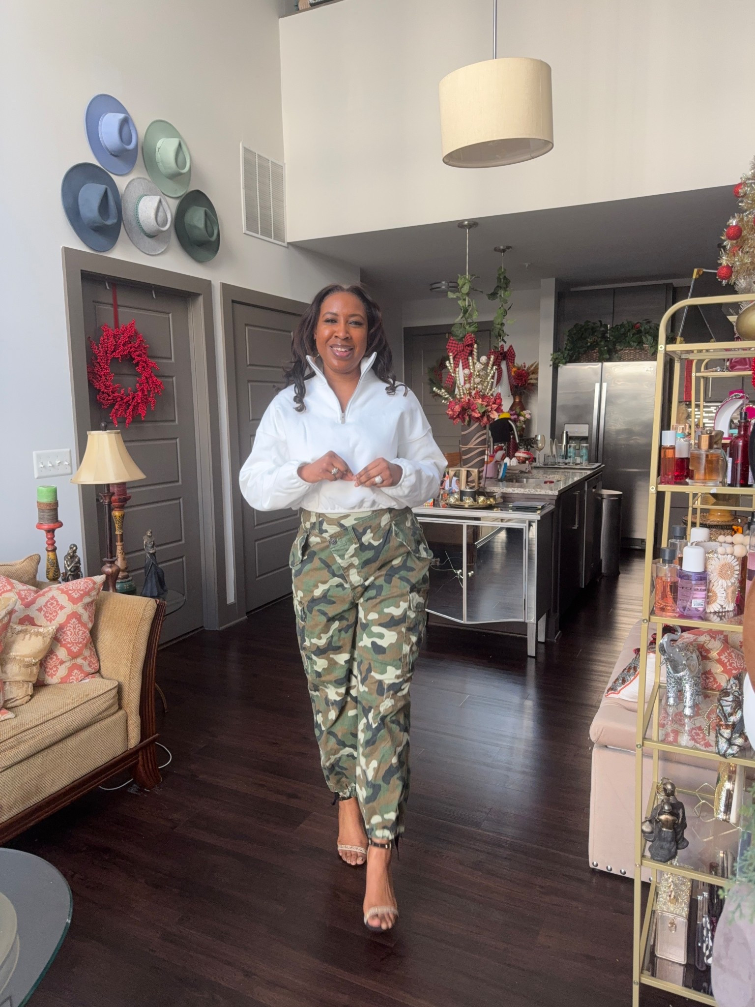 Casual — but make it intentional.

This Kahlana Barfield Brown x Target collab delivers on quality and silhouette. I dressed the camo cargos up with heels for a refined finish — because relaxed style can still feel polished.

Designer detail. Everyday versatility.

#STEMFashionista #TargetFinds #BlackDesigner #ElevatedCasual #LTKStyle

#LTKootd #LTKgrwm #LTKOver40