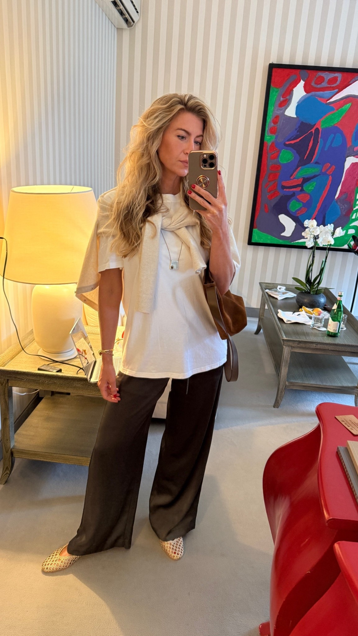 Comfortable casual outfit. White tee + satin pants! 

#LTKStyleTip #LTKSeasonal #LTKBeauty