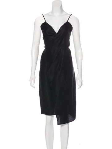 Reformation Linen-Blend Wrap Dress | The Real Real, Inc.