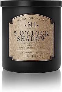 Manly Indulgence 5 O’Clock Shadow Jar Candle, 16.5oz, Black | Amazon (US)