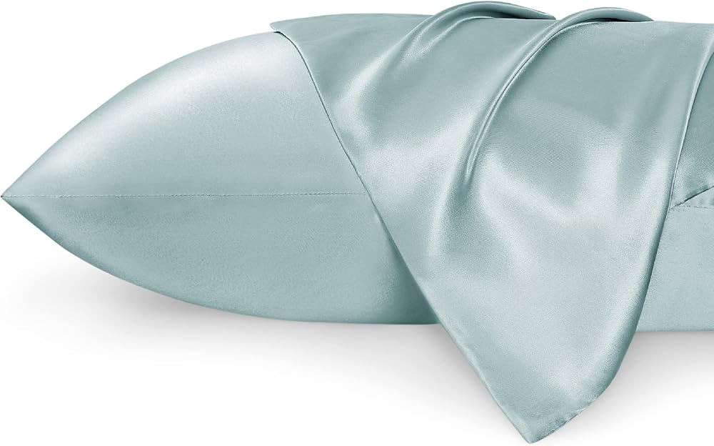 Bedsure Satin Pillowcase for Hair and Skin Queen - Ether Silky Pillowcase 2 Pack 20x30 Inches - S... | Amazon (US)
