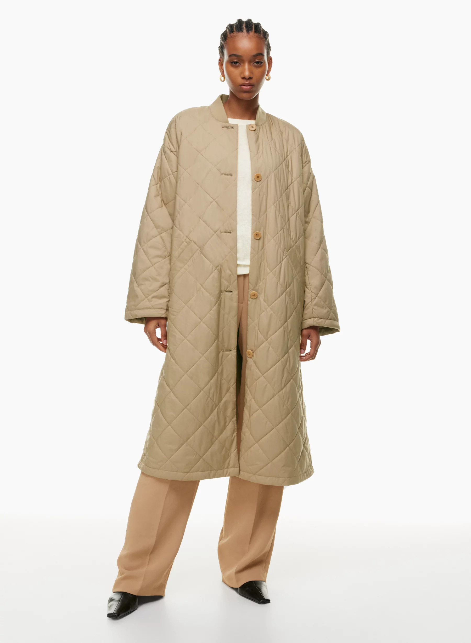 PAVANT QUILTED LONG JACKET | Aritzia