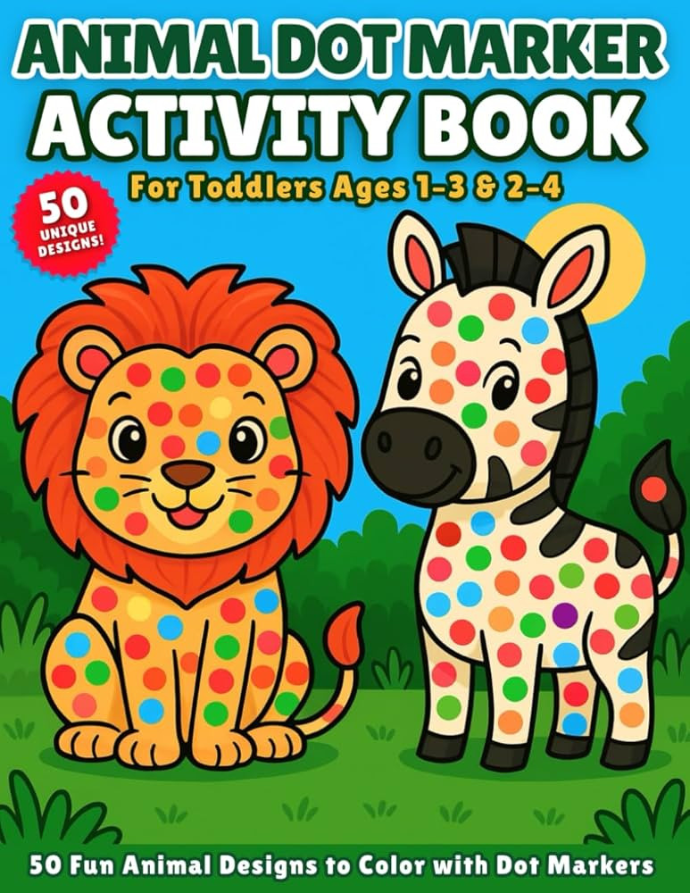 Animal Dot Marker Activity Book for Toddlers Ages 1–3 & 2–4: 50 Big-Dot Animal Designs for Fu... | Amazon (US)