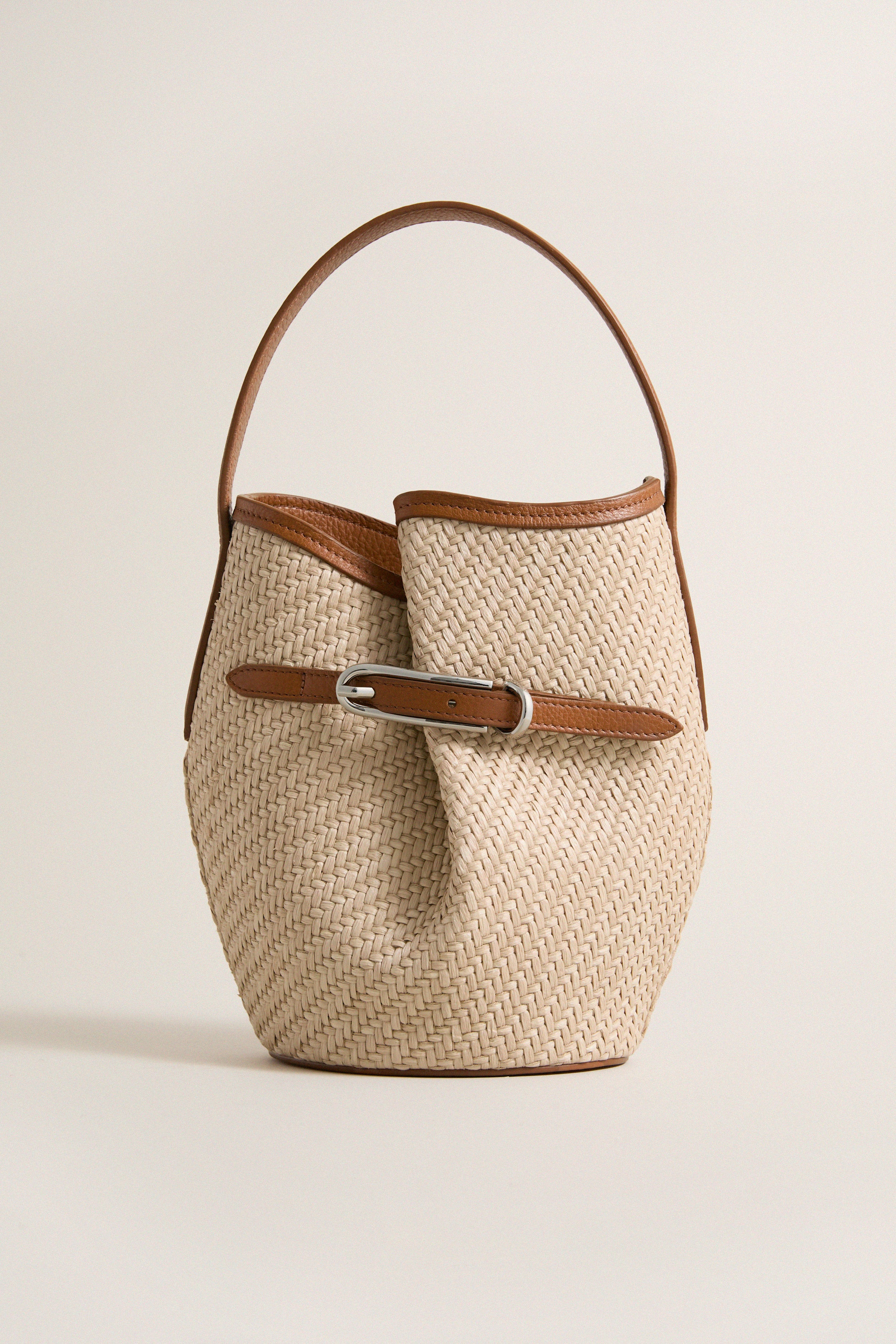 Raffia Mini Belted Bucket Bag | Tuckernuck (US)