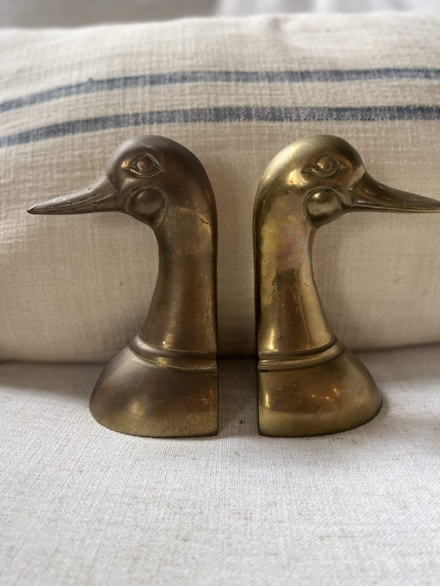 Brass Duck Bookends | Vintage Keepers