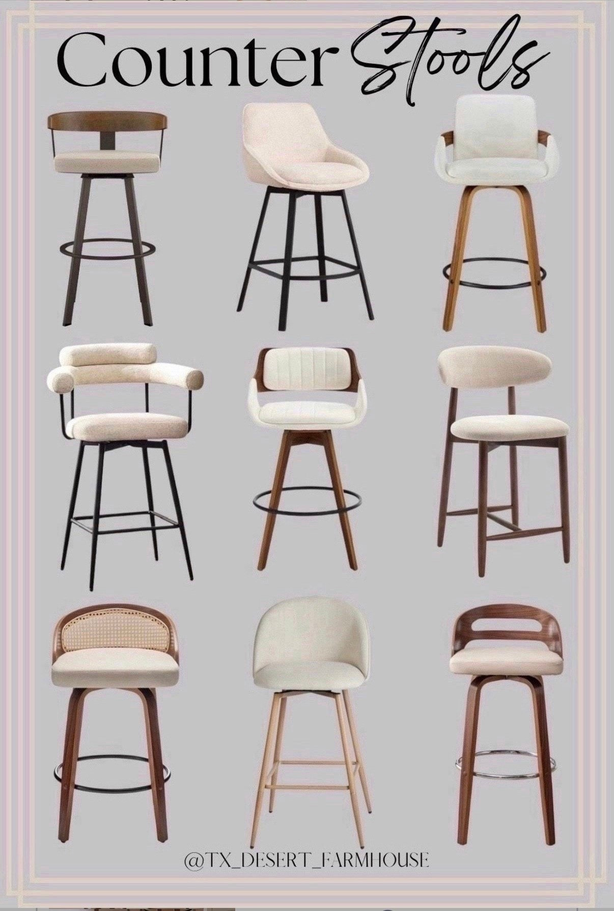 Kitchen Counter Stools

Leeana Swivel Faux Leather Counter & Bar Stools (Set of 2)
Mahtab Swivel Counter & Bar Stools (Set of 2)
Cusick 26" Seat Height Swivel Upholstered Counter Stools Barstool with Backrest Footrest for Kitchen Island Dining Room (Set of 2)
Drees Swivel Upholstered Counter & Bar Stool with Wood Backrest
Upholstered Counter Stool Solid Wood Bar Stool (Set of 2)
Linen Counter Height Bar Stools, Swivel Barstools with Full Backs, Modern Upholstered Counter Stools with Metal Legs, Beige Bar Stools for Kitchen Island, Home Pub, 26 Inches, Set of 2
Zesthouse Swivel Counter Stools Set of 2, 26'' Modern Counter Height Barstools with Low Backs & Metal Legs, Upholstered Counter Height Barstools, Beige Linen Fabric Bar Stools for Kitchen Island
Beige Fabric Swivel Bar Stools with Back, Walnut Bentwood Mid-Century Design, Modern Set of 2 Bar Chairs with Curved Back and 360° Swivel, Ideal for Home Bars, Kitchens, Dining Spaces
Swivel Bar Stools Set of 2, Walnut Counter Height Bar Stools with Back and Arms, 26" Modern Faux Leather Upholstered Bar Chairs for Kitchen Island Bar-Beige

#counterstools #kitchenstools #barstools #barstool #counterstool #kitchenstool #kitchenchair #beigestools #stools #swivelstools #swivelchair #modernstools #moderncounterstools #modernkitchen #midcenturymodern #midcenturymodernstools #homestyle #homedecor 

#LTKStyleTip #

#LTKmomlife #LTKHome #LTKmorningroutine