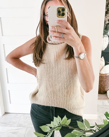 Easy work from home look today, looking forward to warmer weather this summer! I love this sleeveless turtleneck sweater style, linking a similar one on Amazon.

#LTKStyleTip #LTKFindsUnder100 #LTKSeasonal