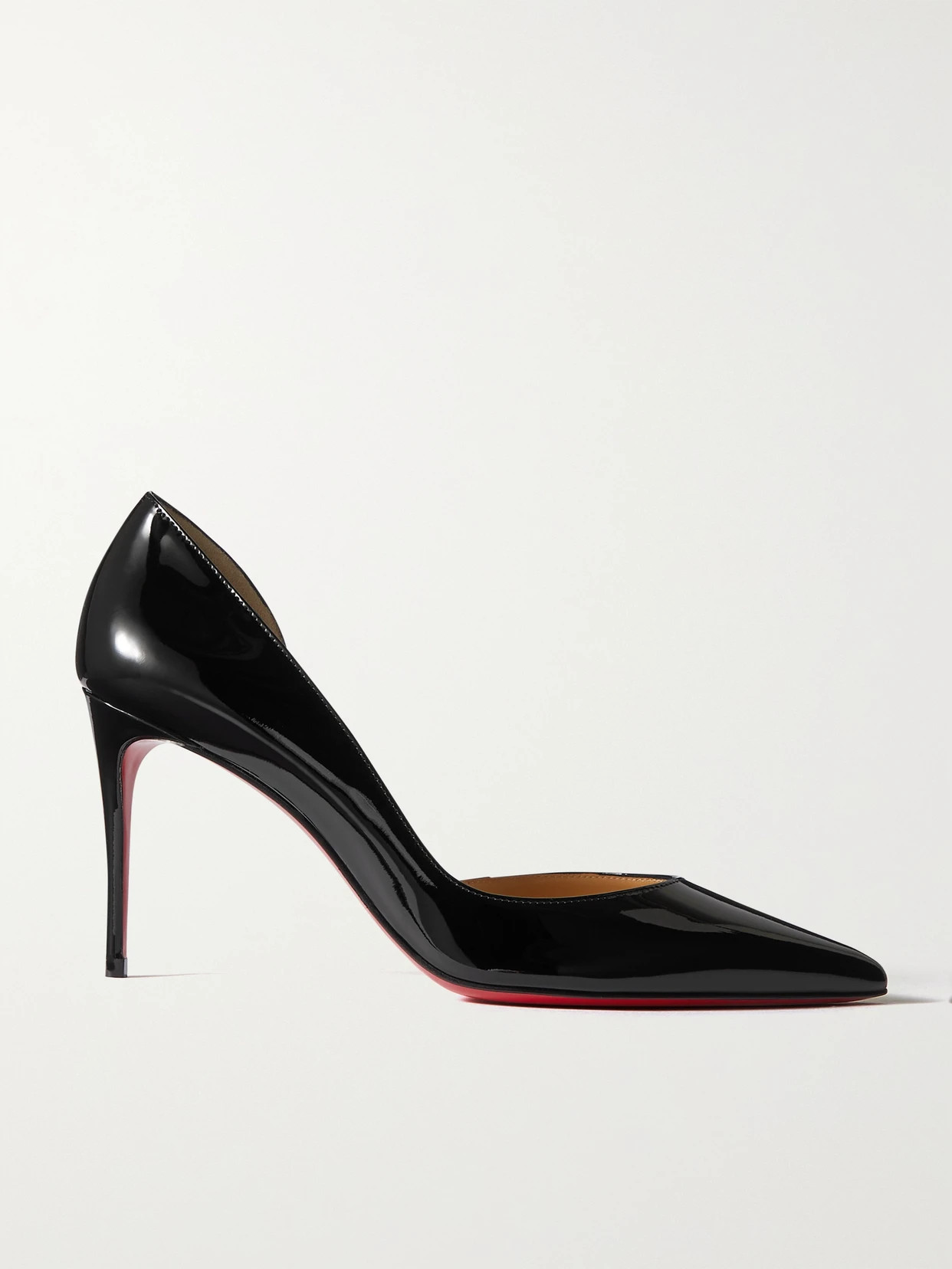 Christian Louboutin - Iriza 85 Patent-leather Pumps - Black | NET-A-PORTER (US)