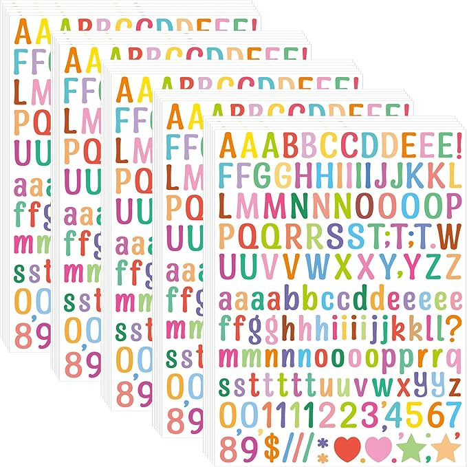 Letter Stickers 0.5 inch,4920 Pcs 30 Sheets 1/2 Inch Small Alphabet Stickers,Self-Adhesive Vinyl ... | Amazon (US)