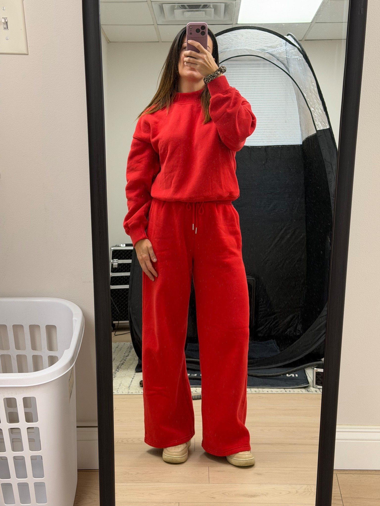 Obsessed with this set! I’m not usually a red girlie but I’m loving this pop of color for football season. Wearing a small in the top and medium in bottoms. The wide leg on the pants is perfection. 

#LTKSaleAlert #LTKFindsUnder100