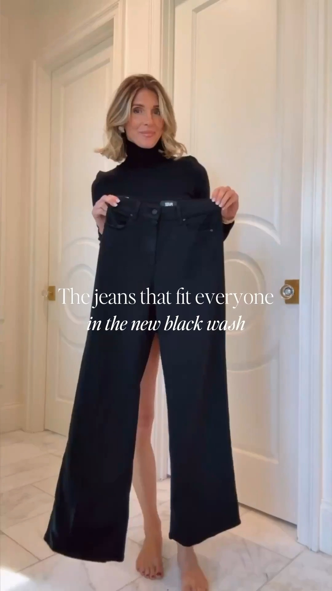The best pair of black jeans. These fit all body types and super flattering and comfortable 