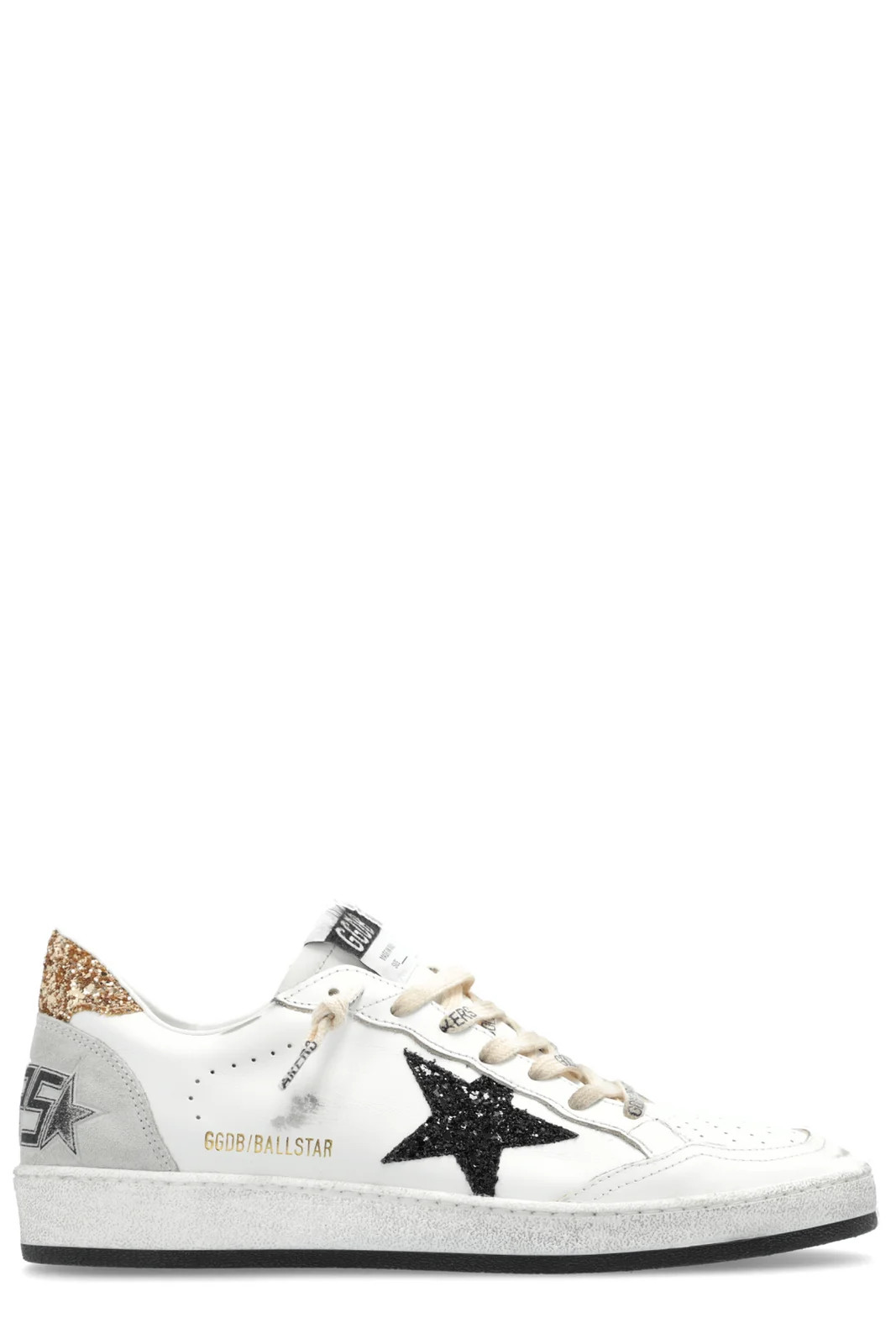 Golden Goose Deluxe Brand Star Glittered Lace-Up Sneakers | Cettire Global