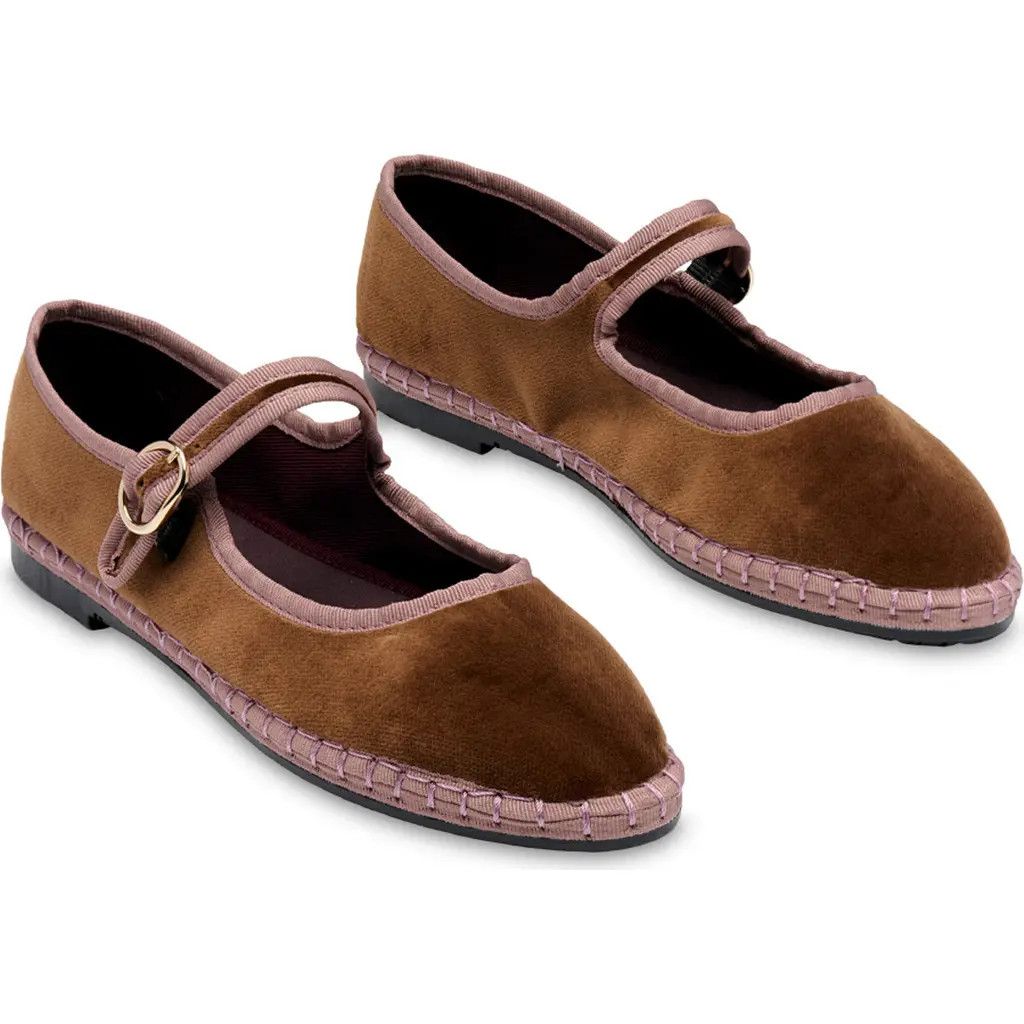 Flabelus Balthasar Mary Jane Flat in Brown at Nordstrom, Size 8Us | Nordstrom