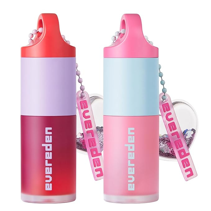 Evereden Kids Tinted Non Toxic Lip Gloss Kit: Ruby Red & Sakura Pink - Non Toxic Makeup Kit for G... | Amazon (US)