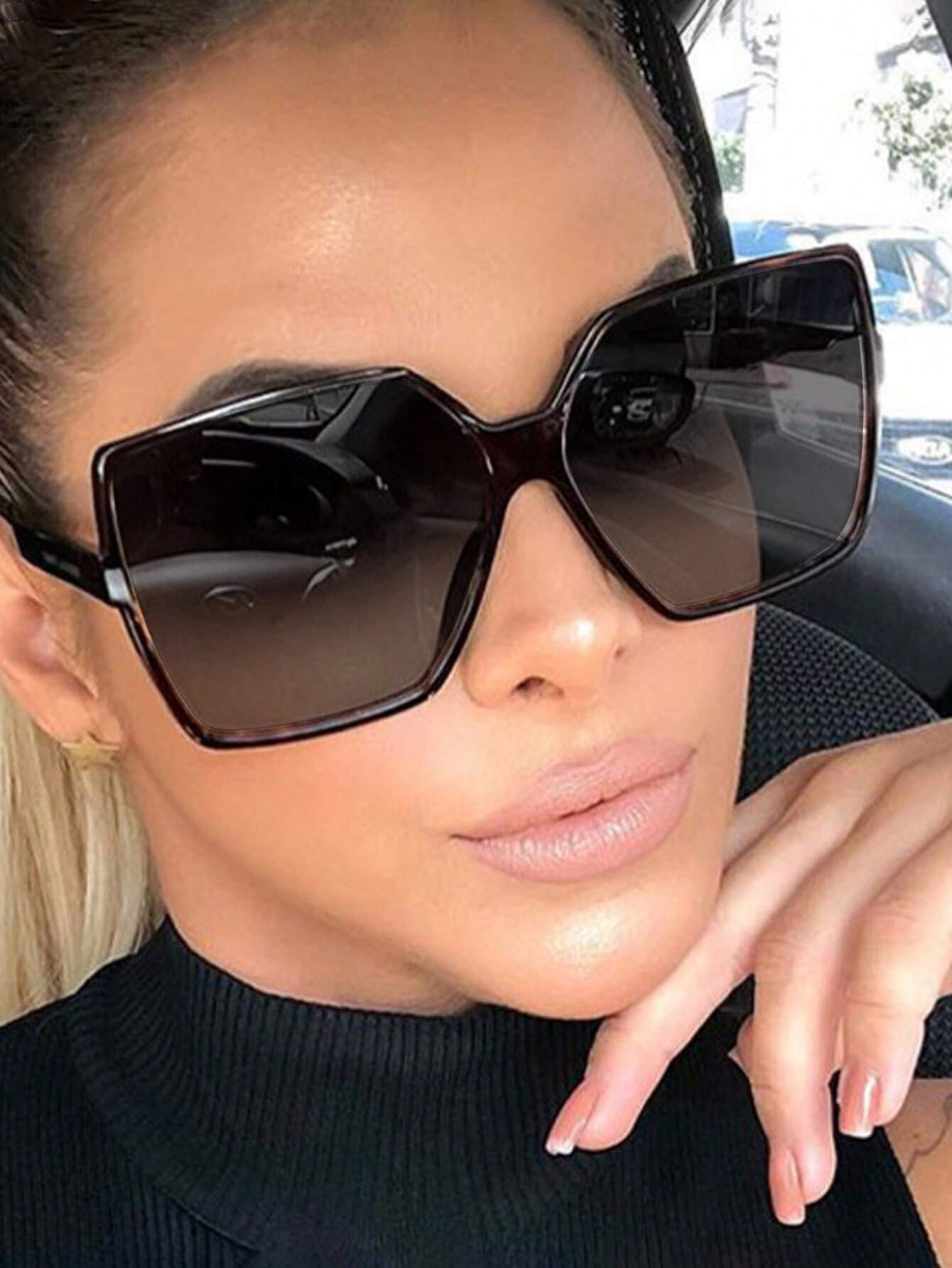 1pc New Design Square Frame Fashionable Unisex Oversized Sunshade Anti-uv Sunglasses For Outdoor ... | SHEIN