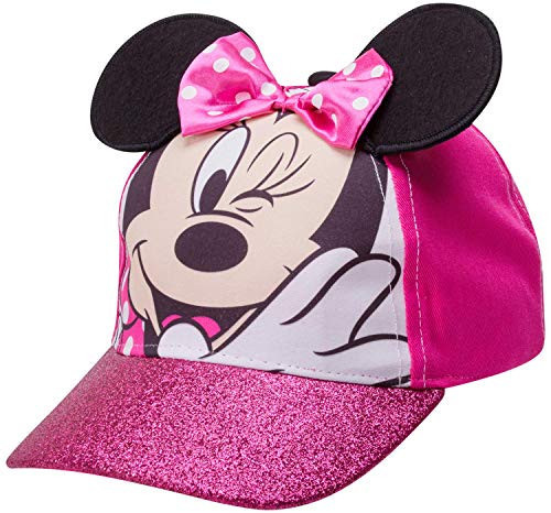 Disney Kids Baseball Cap, Adjustable Hat with 3D Bow, Ears and Glitter for Girls, Age 4-7 Years, Minnie Mouse Pink | Amazon (US)