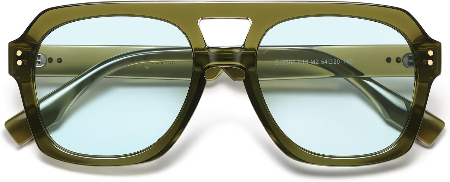 SOJOS Retro Polarized Aviator Sunglasses Womens Mens SJ2385 | Amazon (US)