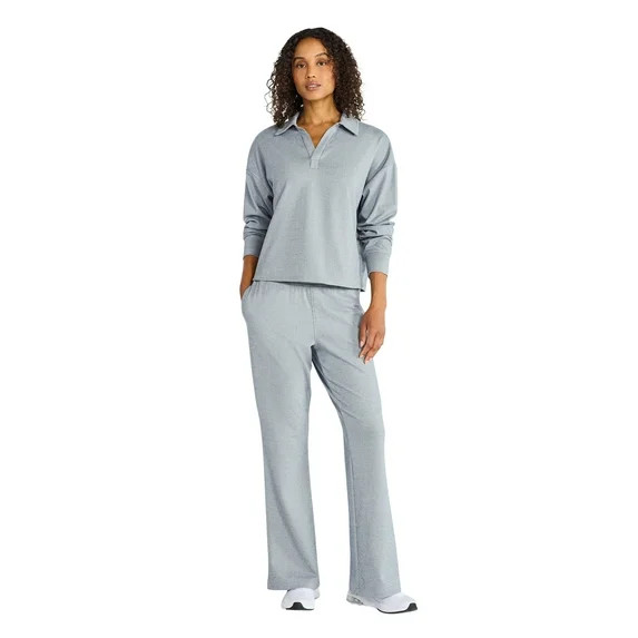 Athletic Works Women's Bi-Color Flare Pants, 30.5" Inseam, Sizes XS-XXXL | Walmart (US)