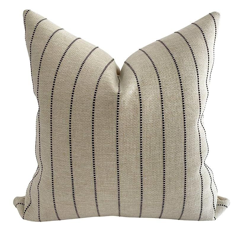 Amazon.com: HACKNER HOME | Woven Stripe Black | Pillow Cover (14'x20") : Handmade Products | Amazon (US)