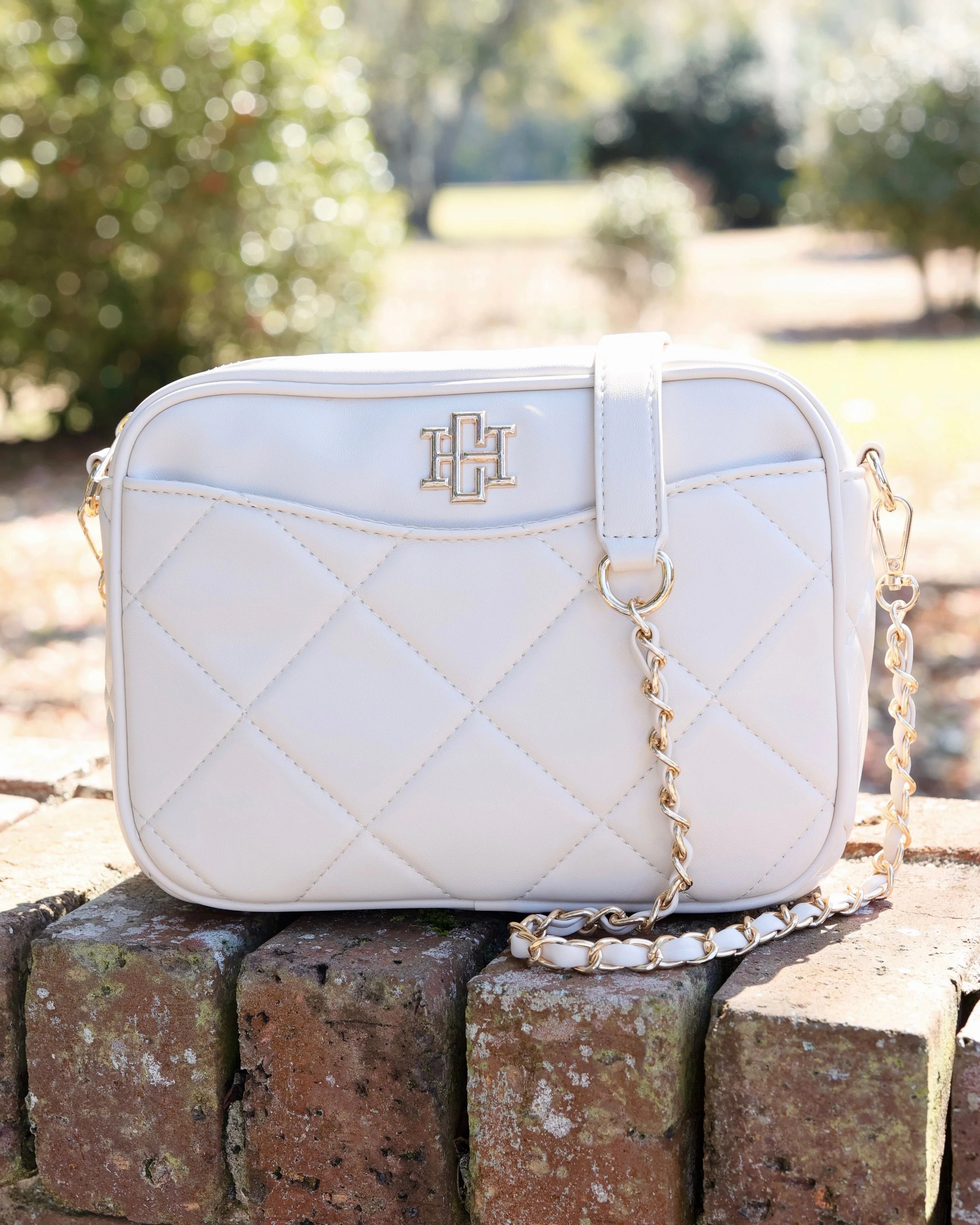 Fiona Crossbody Cream Quilted LD | Caroline Hill