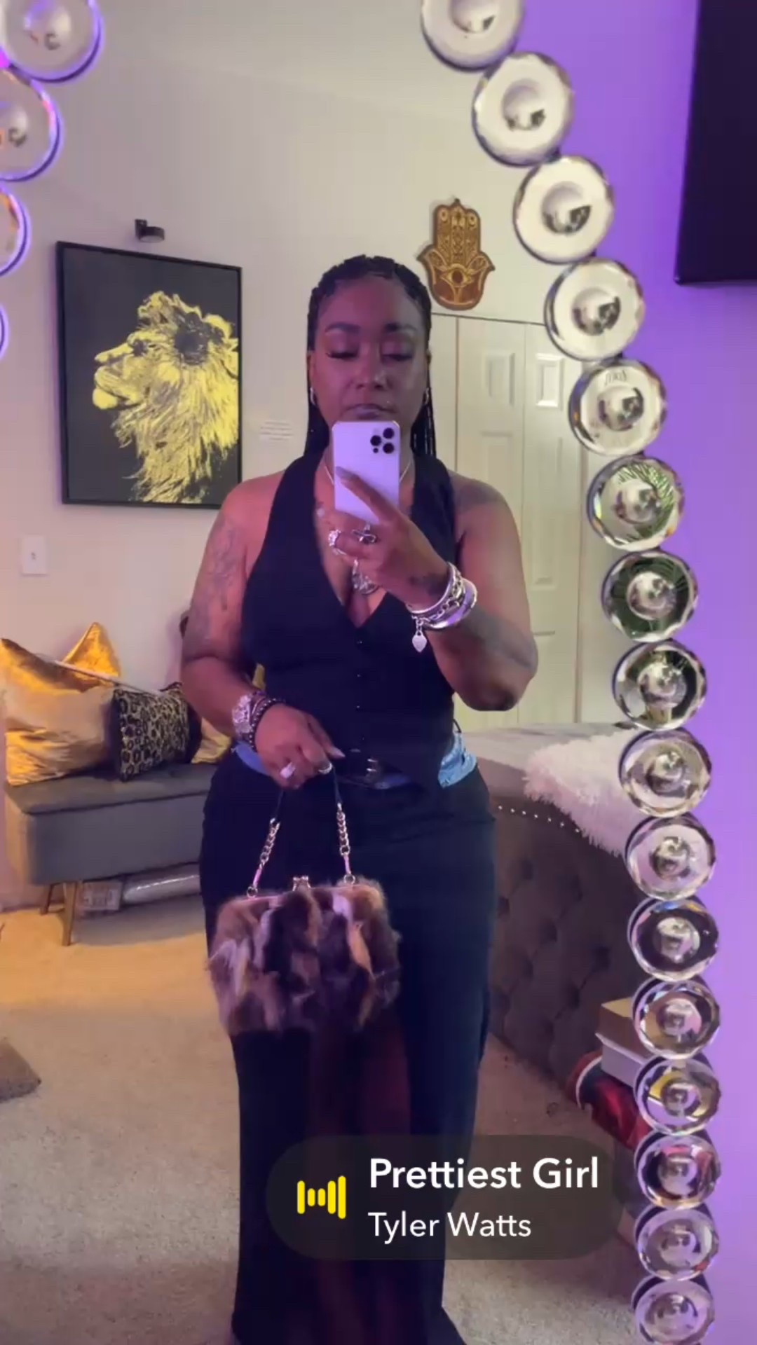 Sexy Two Piece stretch skirt set with Denim upper trim W/ Belt Loop and Denim back pockets.  Paired with a rabbit small handbag 

#LTKBeauty #LTKOver40 #LTKStyleTip