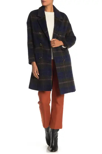 Plaid Double Breasted Coat | Nordstrom Rack