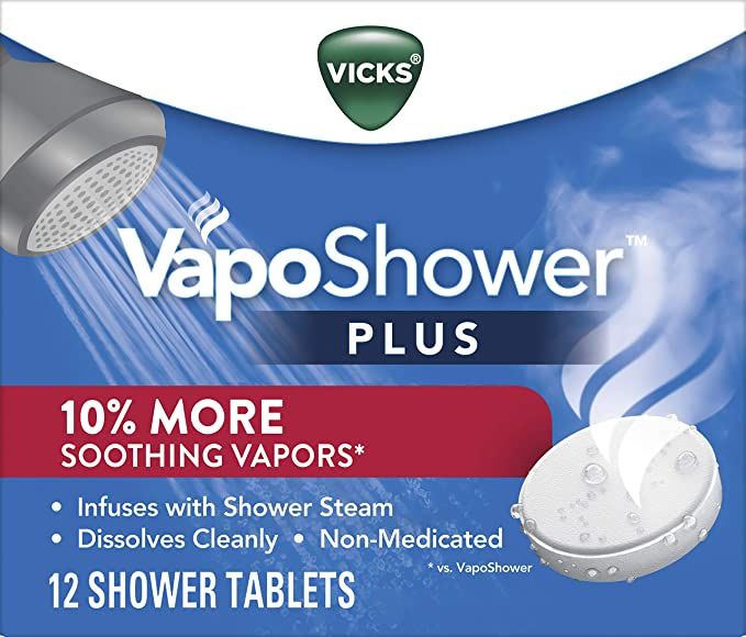 VapoShower Plus, Shower Bomb Tablets, Extra Strong Soothing Vicks Vapors Steam Aromatherapy with ... | Amazon (US)
