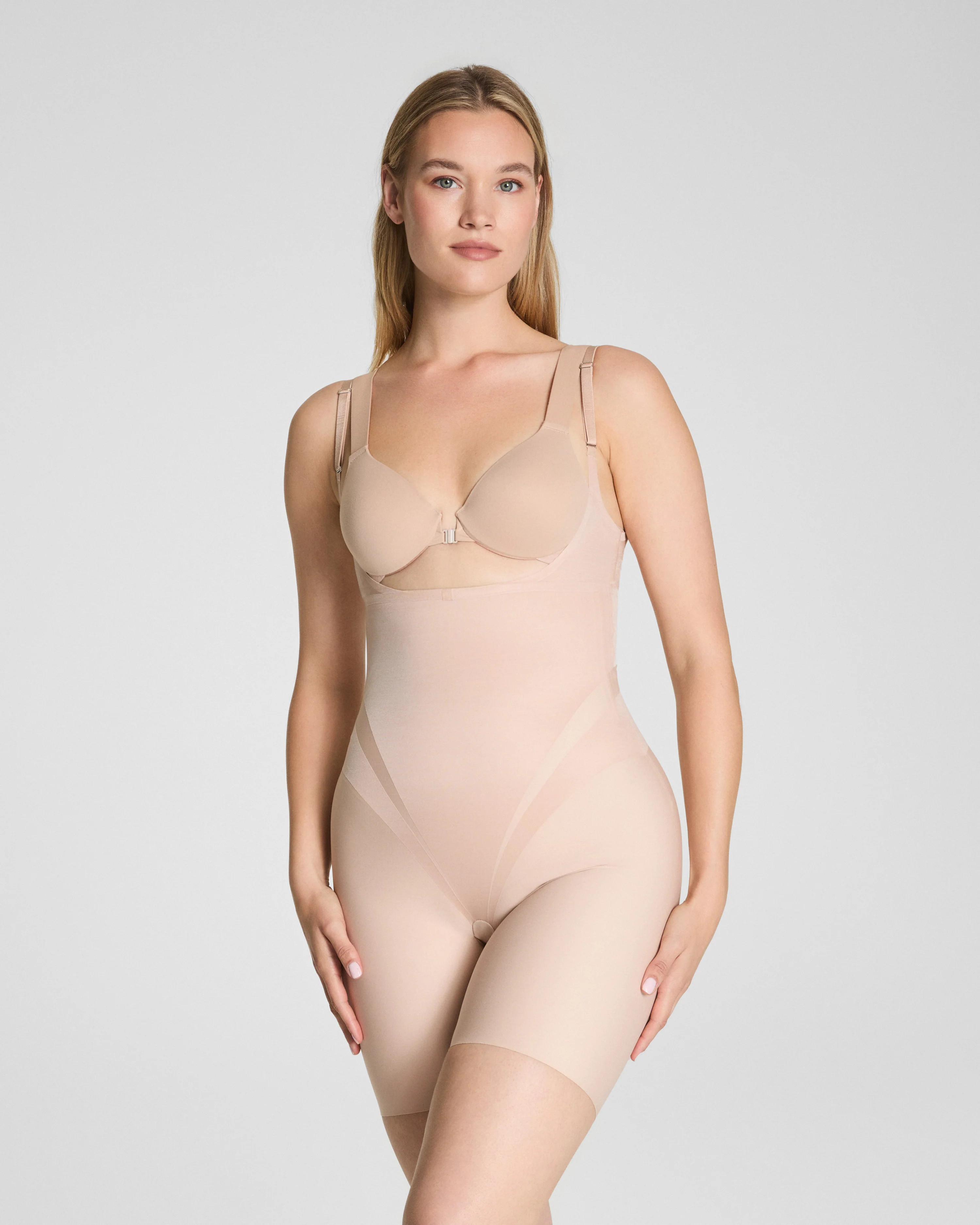 SPANXsupersculpt™ Transform Open-Bust Mid-Thigh Bodysuit | Spanx