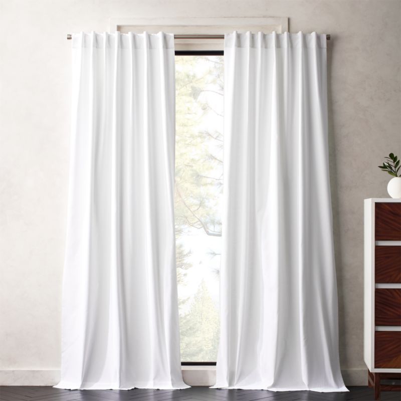 White Basketweave II Curtain Panel 48"x96" + Reviews | CB2 | CB2