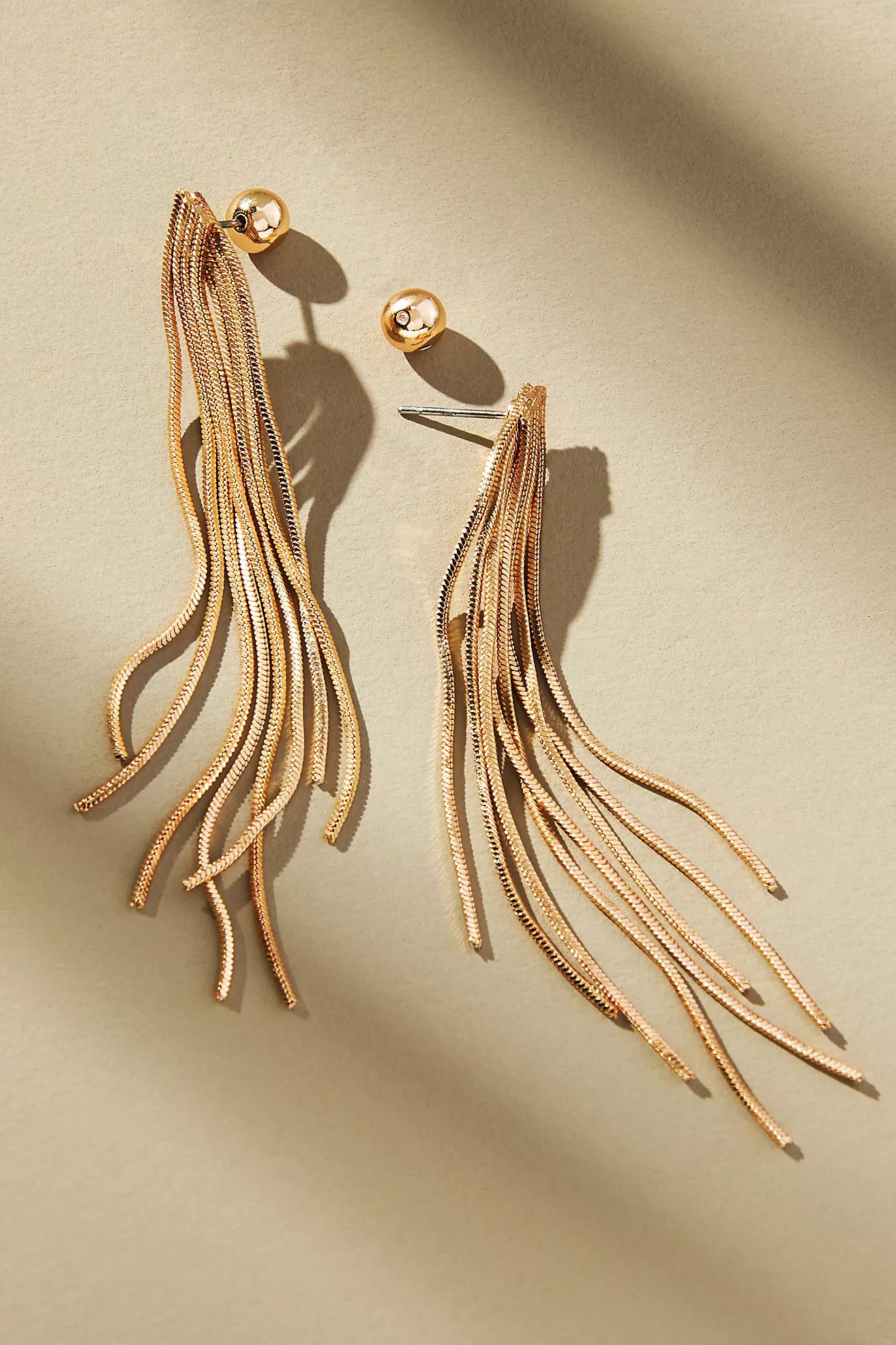 Snake Chain Fringe Waterfall Earrings | Anthropologie (US)