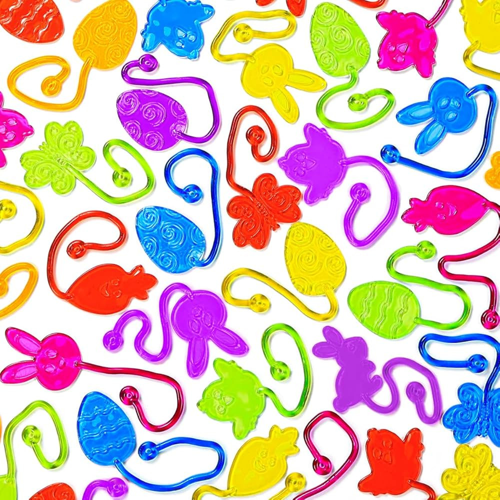 JOICEE 49pcs Easter Sticky Hands Toys for Kids, Bunny Butterfly Egg Chick Carrot Stretchy Toys Bu... | Amazon (US)