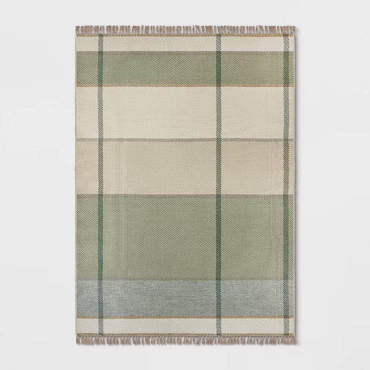 Oversized Plaid Outdoor Rug - Threshold™ designed with Studio McGee | Target