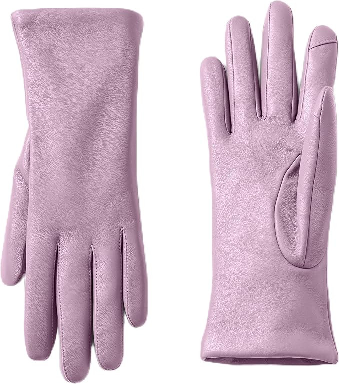 Lands' End Women's EZ Touch Screen Cashmere Lined Leather Gloves | Amazon (US)