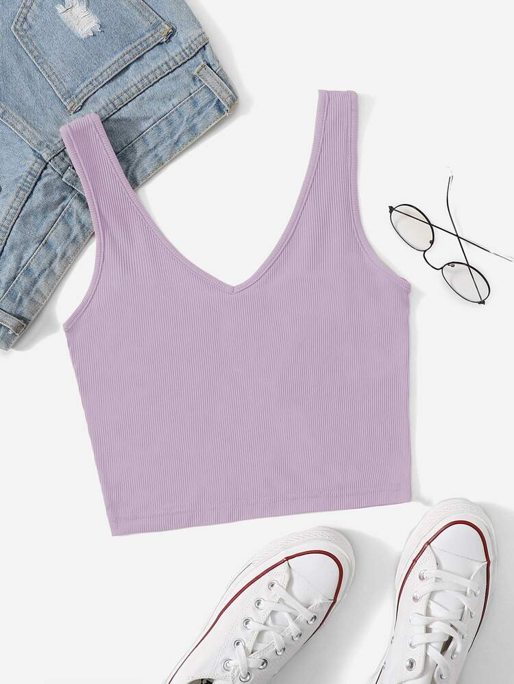 Rib Knit Tank Top | SHEIN