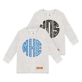 Monogrammed Toddler Terry Pullover | Marleylilly