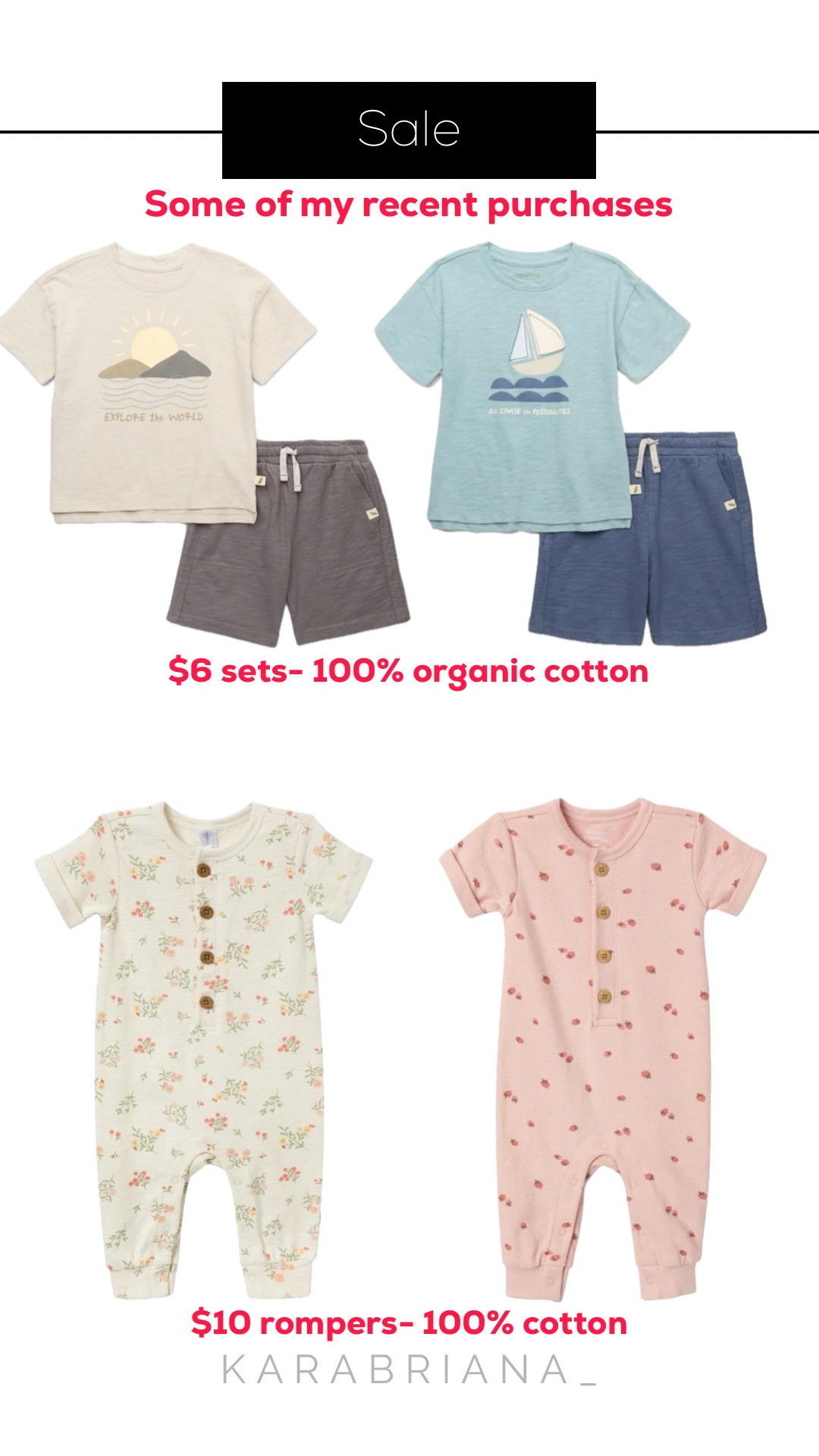 So happy with these Walmart finds!!!!!!!  I am always on the hunt for good cotton clothes and these were perfect and super affordable 

#LTKBaby #LTKSaleAlert #LTKKids