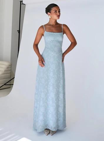 South Of France Maxi Dress Blue | Princess Polly US