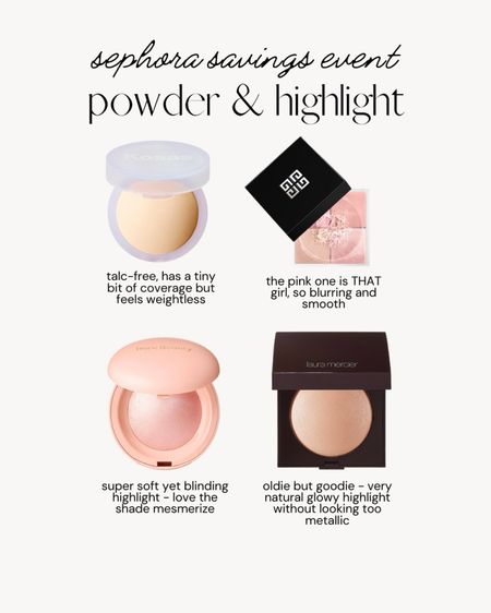 Sephora Spring Savings Event - my favorite powders and highlighters. 

#LTKbeauty #LTKxSephora #LTKsalealert