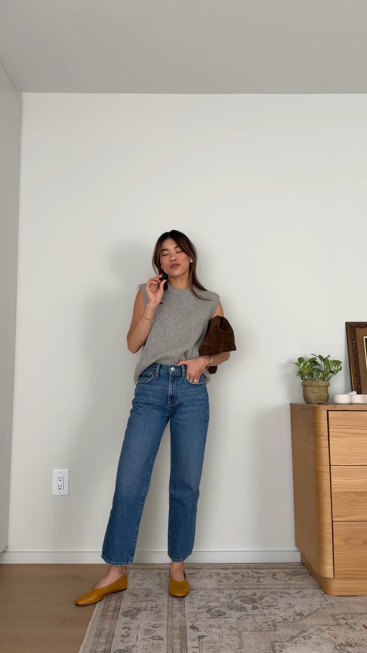Are you looking for petite friendly jeans? @Quince jeans fit me perfectly (I’m 5’2)!

Sizing info:
 -Quince 100% Yak Crewneck Sweater Vest (Size XS in Warm Heather Grey) 
-Quince Bella Rigid Straight Jeans (Size 24 Short in Horizon Blue)

petite fashion, get dressed with me, outfit inspiration, ootd, nashville outfit, Nashville influencer, petite style, vacation style, casual outfits, mom style, petite pants, fall outfits, fall outfit info, fall pants, fall outfit idea, fall top, fall sweater, fall shoes, quince, summer top, petite jeans, quince, quince jeans, quince haul, summer sweater, sweater vest

#LTKootd #LTKSeasonal #LTKPetite
