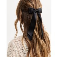 Black Double Bow Satin Hair Clip New Look | New Look (UK)