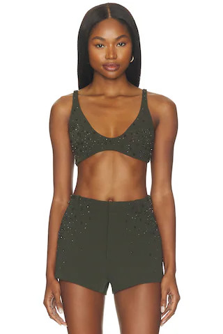 MAY MASHIAH Laura Bra in Green. - size L | Revolve Clothing (Global)