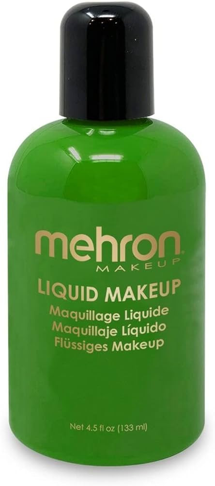 Mehron Makeup Liquid Makeup | Face Paint and Body Paint 4.5 oz (133 ml) (GREEN) | Amazon (US)