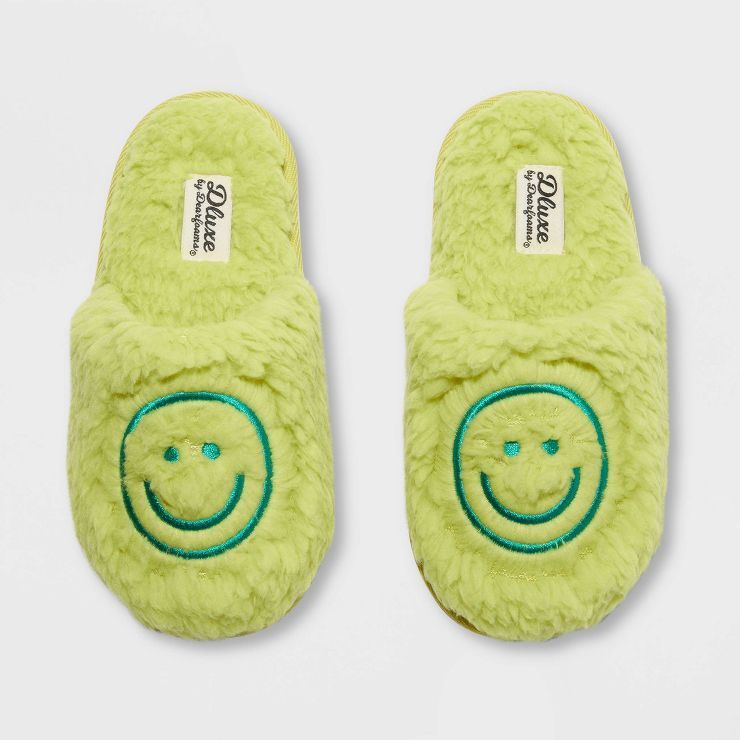 dluxe by dearfoams Kids' Happy Face Slide Slippers | Target