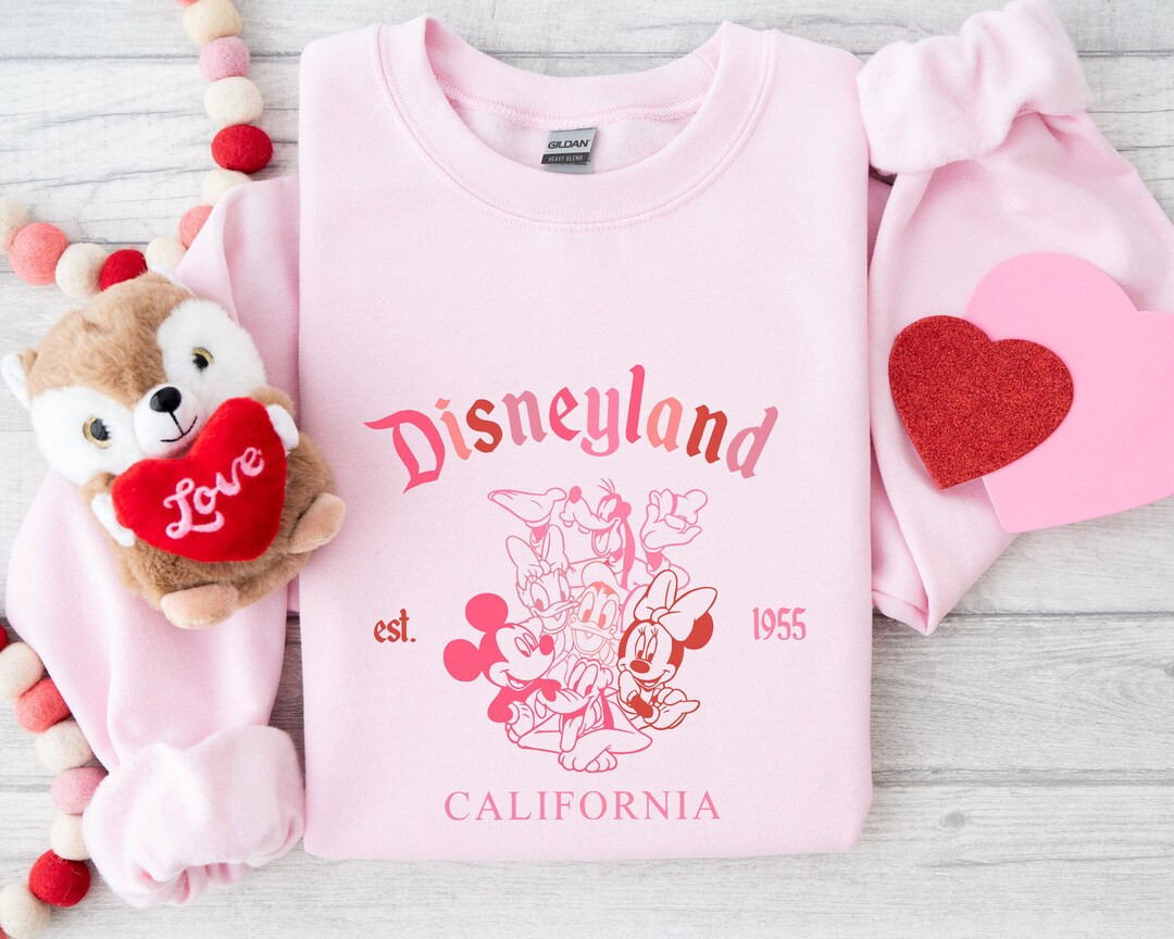 Mickey and Friends Valentine Sweatshirt, Mickey Valentine Sweatshirt, Disneyland Sweatshirt,valen... | Etsy (US)